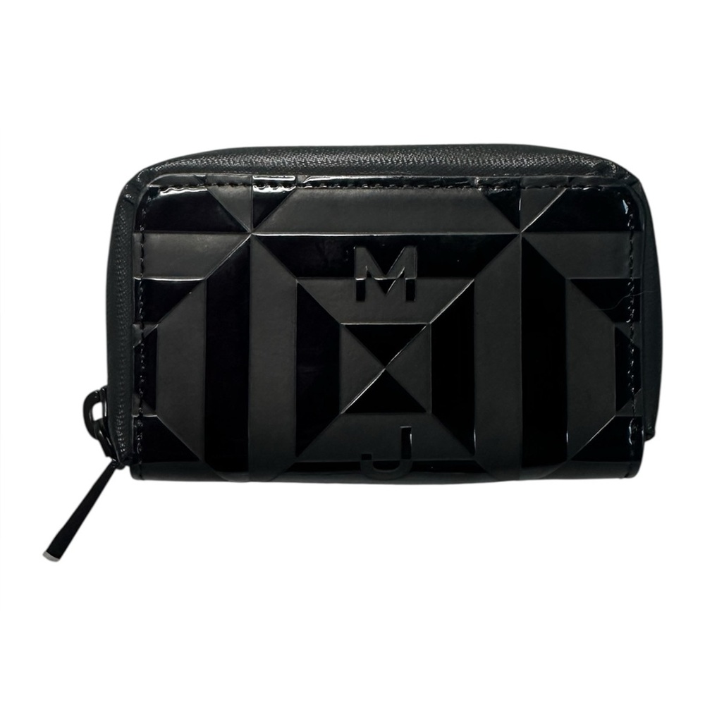 Marc Jacobs EUC Black Rubix Tonal Leather and PVC Credit Card Wallet